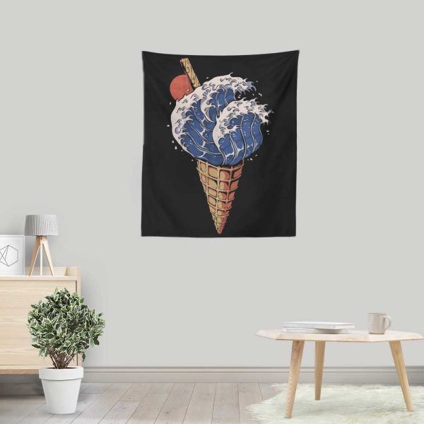 Kanagawa Ice Cream - Wall Tapestry Hot on Sale - Image 3