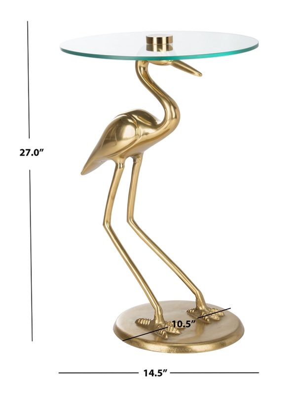 Tori Gold Glass Round End Table (SB292) Online Hot Sale - Image 3