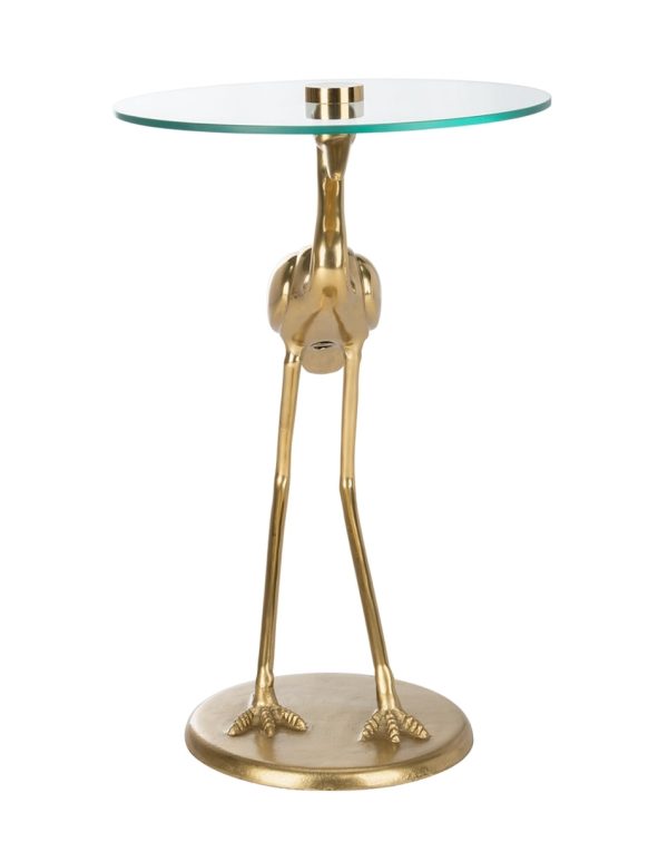 Tori Gold Glass Round End Table (SB292) Online Hot Sale - Image 2