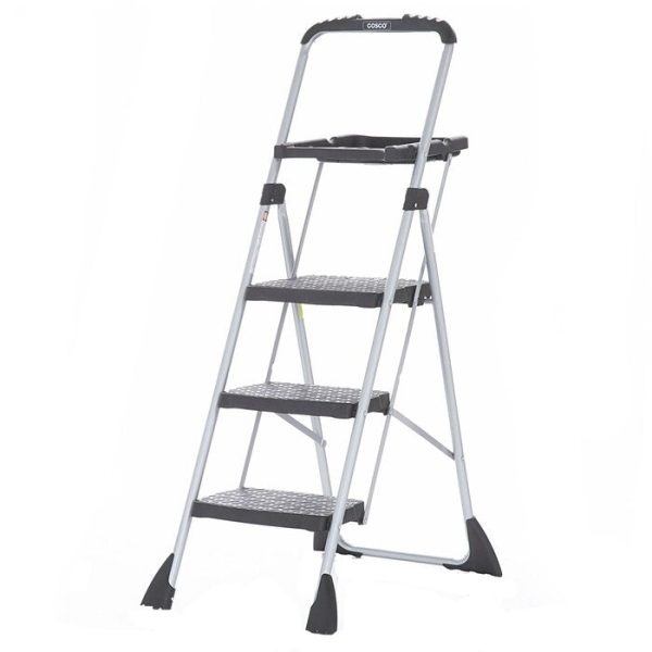 4 ft Steel Work Step Ladder with 225 lb. Load Capacity #1286hw Hot on Sale - Image 3