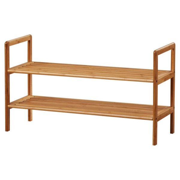 2 Tier 8 Pair Shoe Rack Espresso Finish 138CDR For Discount