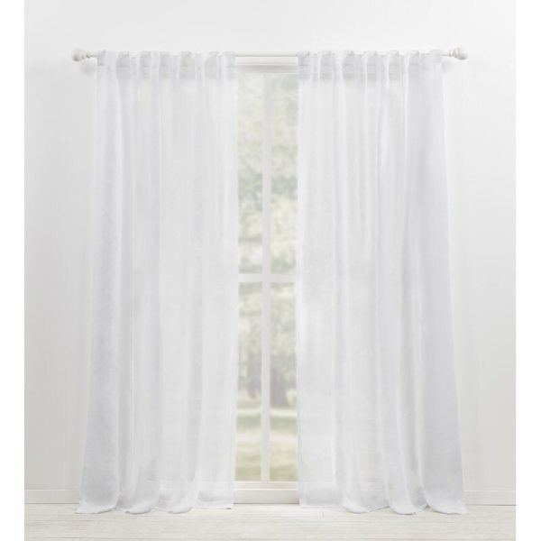 Engel Sheer 100% Linen Rod Pocket Curtain Panel (set of 2) 307 DC Fashion