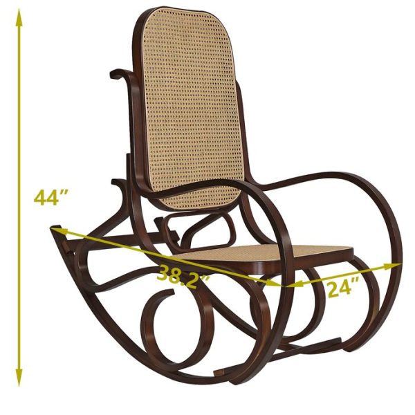 Estella Rocking Chair Walnut *AS IS #1288HW Fashion - Image 4