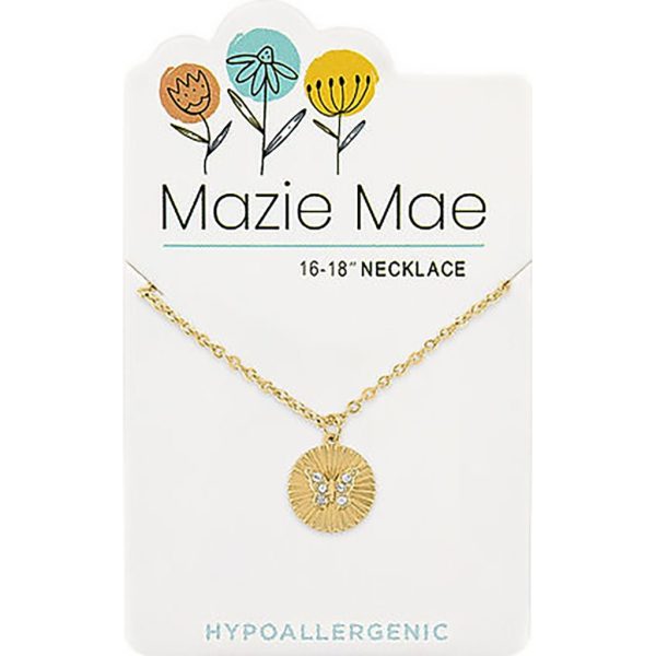 Center Court: Gold White Opal Cubic Zirconia Flower Mazie Mae Necklace Cheap